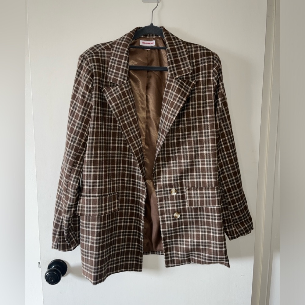 Urban threads plaid blazer